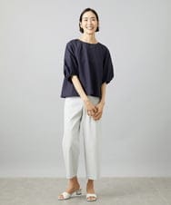 F6BID09230 MICHEL KLEIN(小さいサイズ)(メゾン ドゥ サンク) [小さいサイズ]パフスリーブブラウス ライトグレー