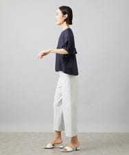 F6BID09230 MICHEL KLEIN(小さいサイズ)(メゾン ドゥ サンク) [小さいサイズ]パフスリーブブラウス ライトグレー