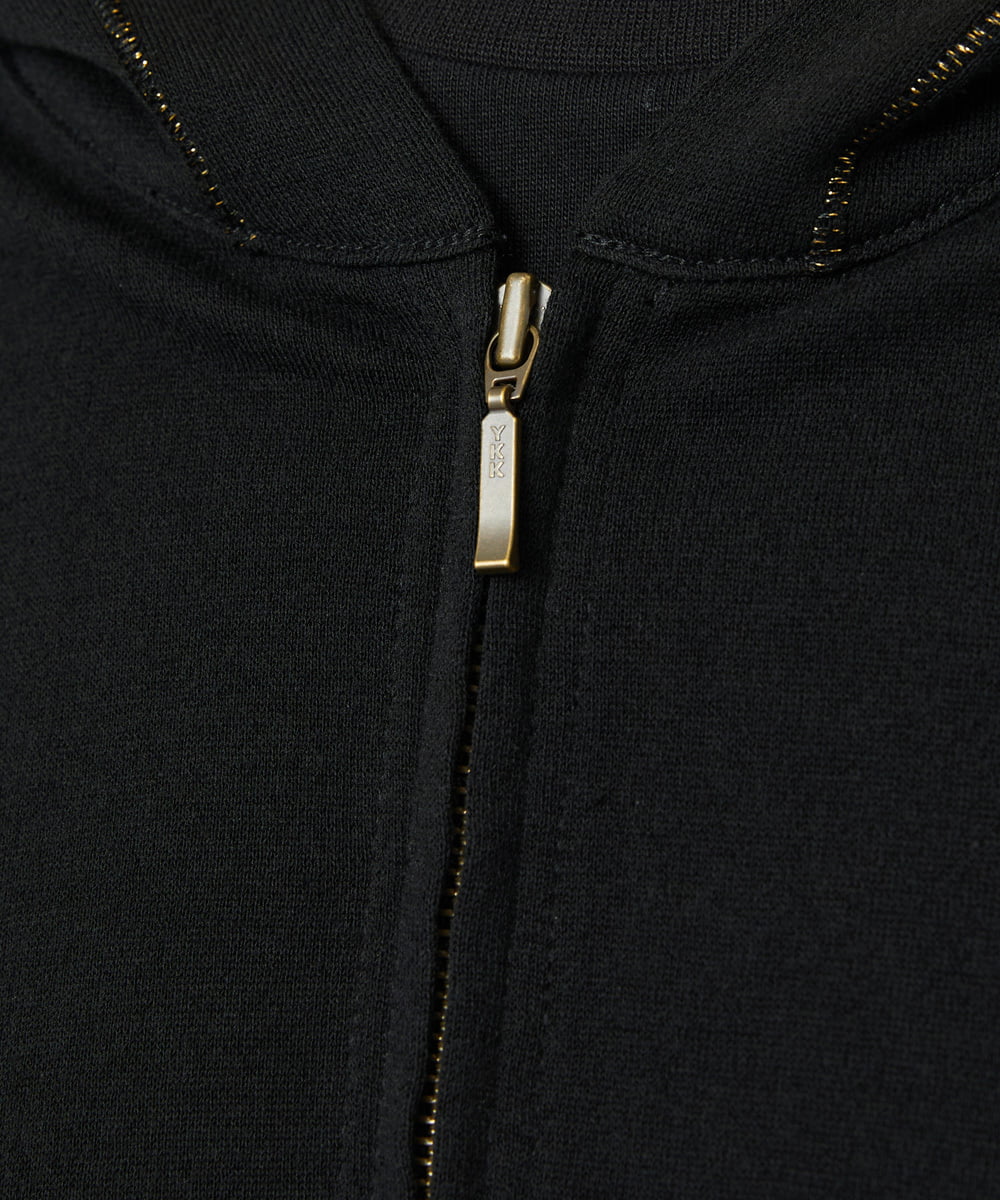 F6CAD04270 MICHEL KLEIN(小さいサイズ)(メゾン ドゥ サンク) [小さいサイズ]シアー裏毛アクセントラメパーカー ブラック