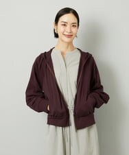 F6CAD04270 MICHEL KLEIN(小さいサイズ)(メゾン ドゥ サンク) [小さいサイズ]シアー裏毛アクセントラメパーカー ブラック