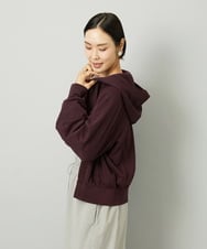F6CAD04270 MICHEL KLEIN(小さいサイズ)(メゾン ドゥ サンク) [小さいサイズ]シアー裏毛アクセントラメパーカー ブラック
