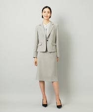 F6DAD36380 MICHEL KLEIN(小さいサイズ)(メゾン ドゥ サンク) [小さいサイズ][セットアップ対応]テーラードジャケット グレー