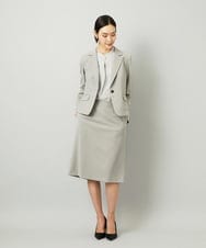 F6DAD36380 MICHEL KLEIN(小さいサイズ)(メゾン ドゥ サンク) [小さいサイズ][セットアップ対応]テーラードジャケット グレー