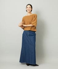 F6FAD18220 MICHEL KLEIN(小さいサイズ)(メゾン ドゥ サンク) [小さいサイズ]ホールガーメント(R)ラメニット ライトグレー