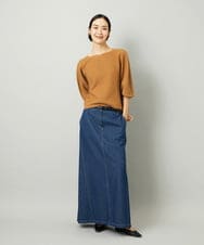 F6FAD18220 MICHEL KLEIN(小さいサイズ)(メゾン ドゥ サンク) [小さいサイズ]ホールガーメント(R)ラメニット ライトグレー