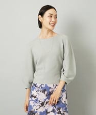 F6FAD18220 MICHEL KLEIN(小さいサイズ)(メゾン ドゥ サンク) [小さいサイズ]ホールガーメント(R)ラメニット ライトグレー