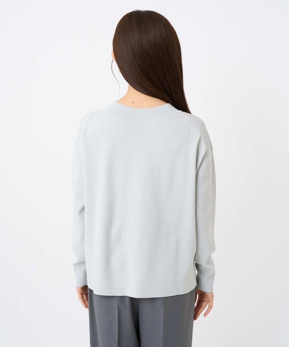 F6FAD23210 MICHEL KLEIN(小さいサイズ)(メゾン ドゥ サンク) [小さいサイズ]Vネックニット ライトブルー