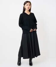 F6FAD23210 MICHEL KLEIN(小さいサイズ)(メゾン ドゥ サンク) [小さいサイズ]Vネックニット ライトブルー