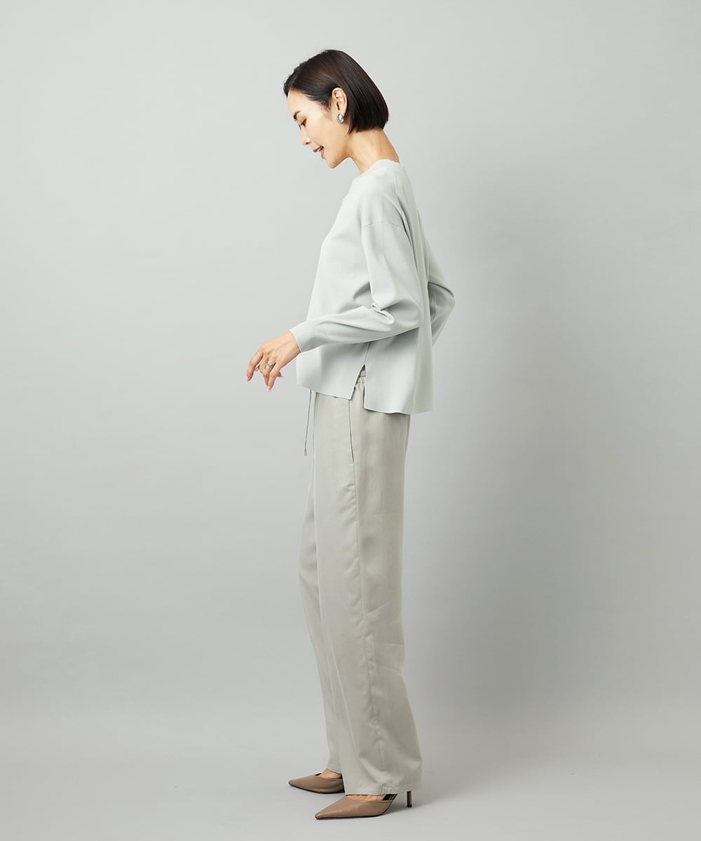 F6FAD23210 MICHEL KLEIN(小さいサイズ)(メゾン ドゥ サンク) [小さいサイズ]Vネックニット ライトブルー