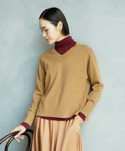 F6FAD23210 MICHEL KLEIN(小さいサイズ) [小さいサイズ]Vネックニット