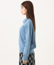 F6FAG32240 MICHEL KLEIN(小さいサイズ)(メゾン ドゥ サンク) 【小さいサイズ】ハーフジップニットプルオーバー ブルー