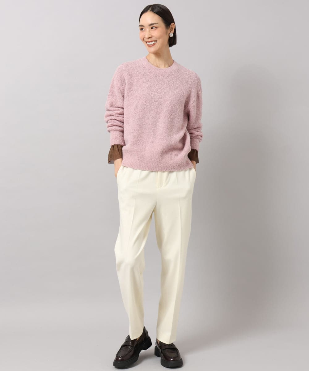 F6FAG51240 MICHEL KLEIN(小さいサイズ)(メゾン ドゥ サンク) [小さいサイズ]アルパカブークレニット ベージュ