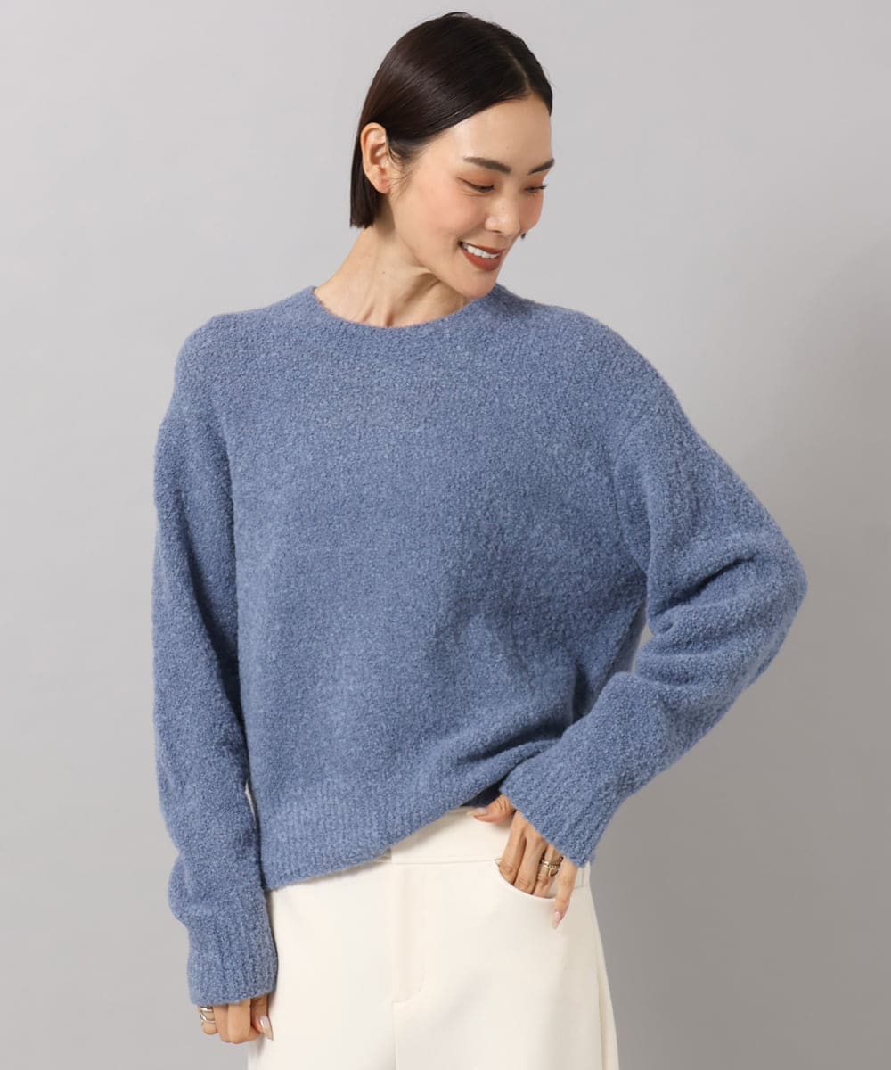 F6FAG51240 MICHEL KLEIN(小さいサイズ)(メゾン ドゥ サンク) [小さいサイズ]アルパカブークレニット ベージュ
