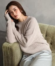 F6FAG51240 MICHEL KLEIN(小さいサイズ)(メゾン ドゥ サンク) [小さいサイズ]アルパカブークレニット ベージュ