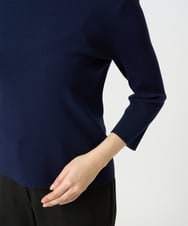 F6FDD01190 MICHEL KLEIN(小さいサイズ)(メゾン ドゥ サンク) [小さいサイズ][アンサンブル対応]コンパクトニットプルオーバー ネイビー