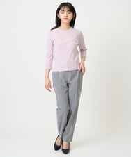F6FDD01190 MICHEL KLEIN(小さいサイズ)(メゾン ドゥ サンク) [小さいサイズ][アンサンブル対応]コンパクトニットプルオーバー ネイビー