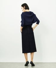F6FDD01190 MICHEL KLEIN(小さいサイズ)(メゾン ドゥ サンク) [小さいサイズ][アンサンブル対応]コンパクトニットプルオーバー ネイビー