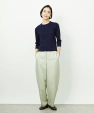 F6FDD01190 MICHEL KLEIN(小さいサイズ)(メゾン ドゥ サンク) [小さいサイズ][アンサンブル対応]コンパクトニットプルオーバー ネイビー