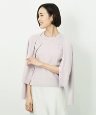 F6FDD01190 MICHEL KLEIN(小さいサイズ)(メゾン ドゥ サンク) [小さいサイズ][アンサンブル対応]コンパクトニットプルオーバー ネイビー