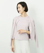 F6FDD01190 MICHEL KLEIN(小さいサイズ)(メゾン ドゥ サンク) [小さいサイズ][アンサンブル対応]コンパクトニットプルオーバー ネイビー