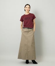 F6HJA30200 MICHEL KLEIN(小さいサイズ)(メゾン ドゥ サンク) [小さいサイズ][セットアップ対応]チノAラインスカート カーキ