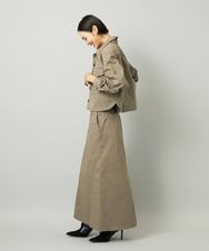 F6HJA30200 MICHEL KLEIN(小さいサイズ)(メゾン ドゥ サンク) [小さいサイズ][セットアップ対応]チノAラインスカート カーキ