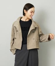 F6JAD11390 MICHEL KLEIN(小さいサイズ)(メゾン ドゥ サンク) [小さいサイズ]スタンドカラーショートブルゾン ベージュ
