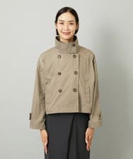 F6JAD11390 MICHEL KLEIN(小さいサイズ)(メゾン ドゥ サンク) [小さいサイズ]スタンドカラーショートブルゾン ベージュ