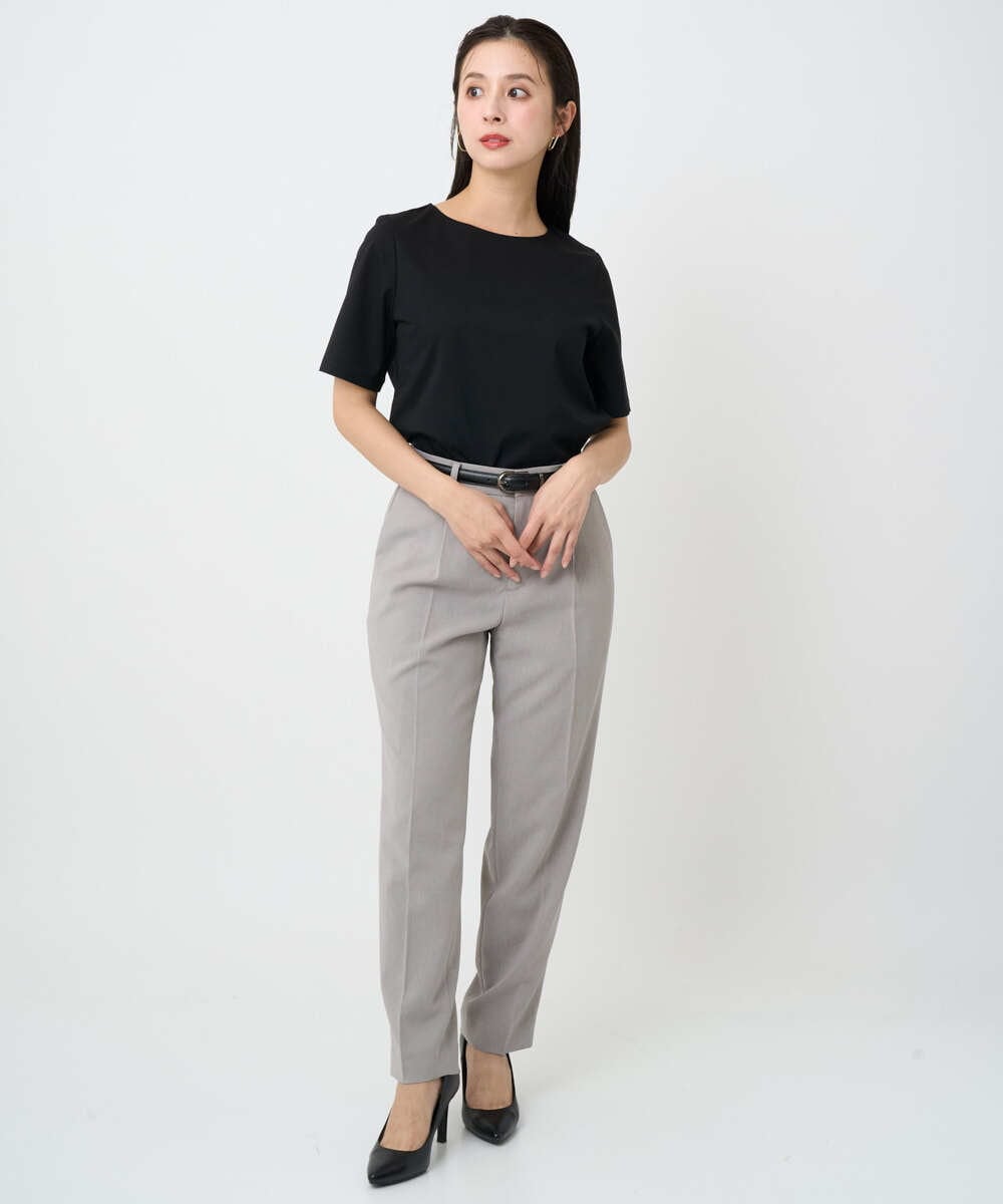 F6KAD15150 MICHEL KLEIN(小さいサイズ)(メゾン ドゥ サンク) [小さいサイズ]クリーンフォルムTシャツ ブラック