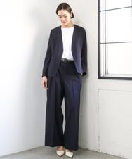 F6KGD20150 MICHEL KLEIN(小さいサイズ)(メゾン ドゥ サンク) [小さいサイズ][遮熱効果素材]ステッチレス五分袖プルオーバー ホワイト