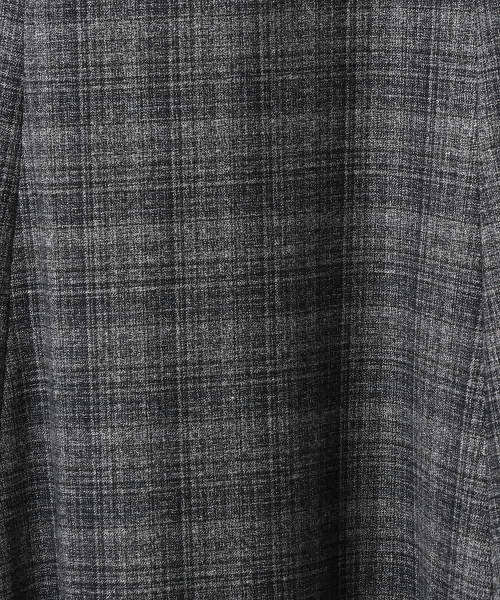 F6LAD13260 MICHEL KLEIN(小さいサイズ)(メゾン ドゥ サンク) [小さいサイズ]2WAYストレッチチェックワイドパンツ ライトグレー