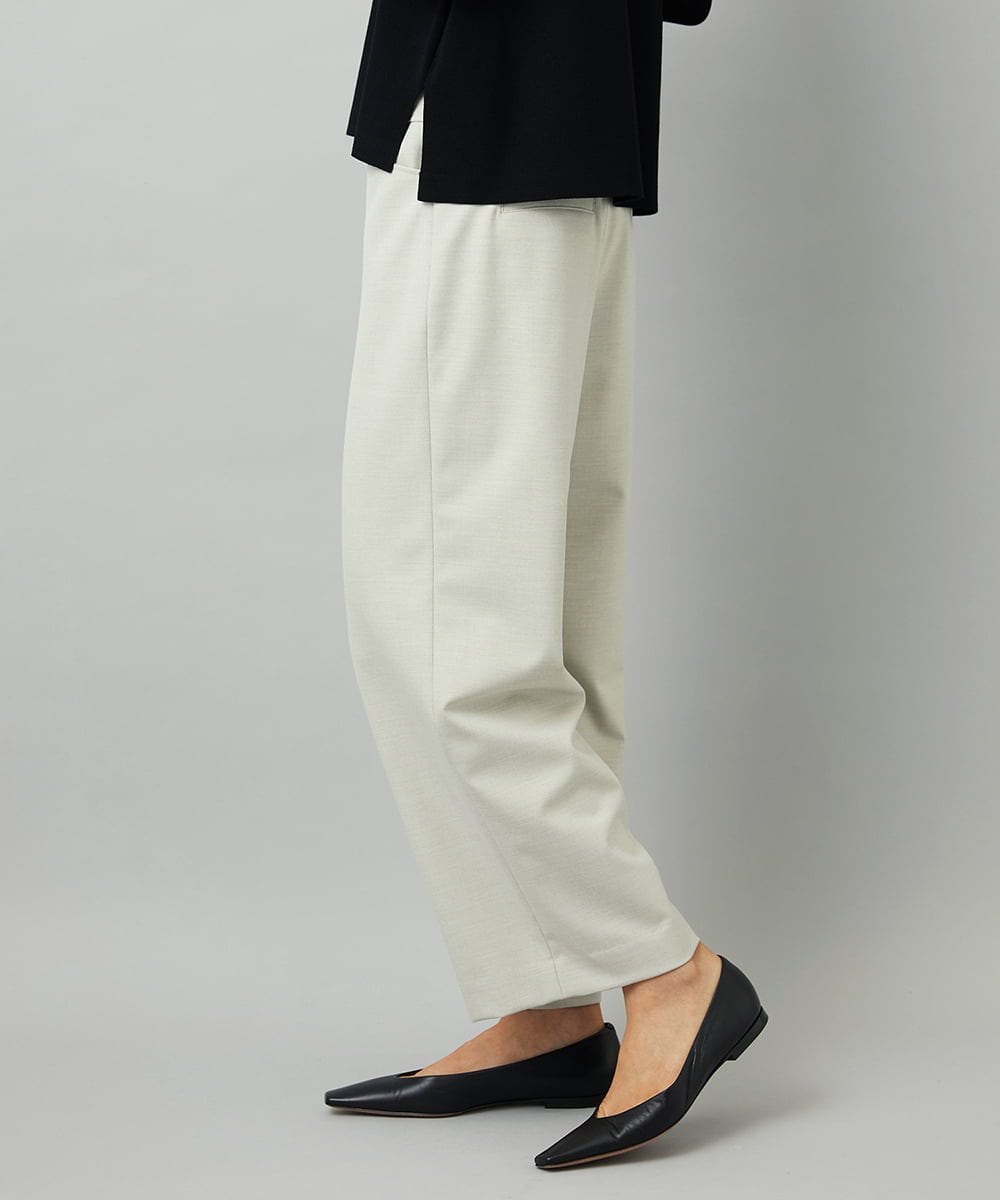 F6LAD28180 MICHEL KLEIN(小さいサイズ)(メゾン ドゥ サンク) [小さいサイズ][定番人気]ストレッチ裏起毛ワイドパンツ ライトグレー