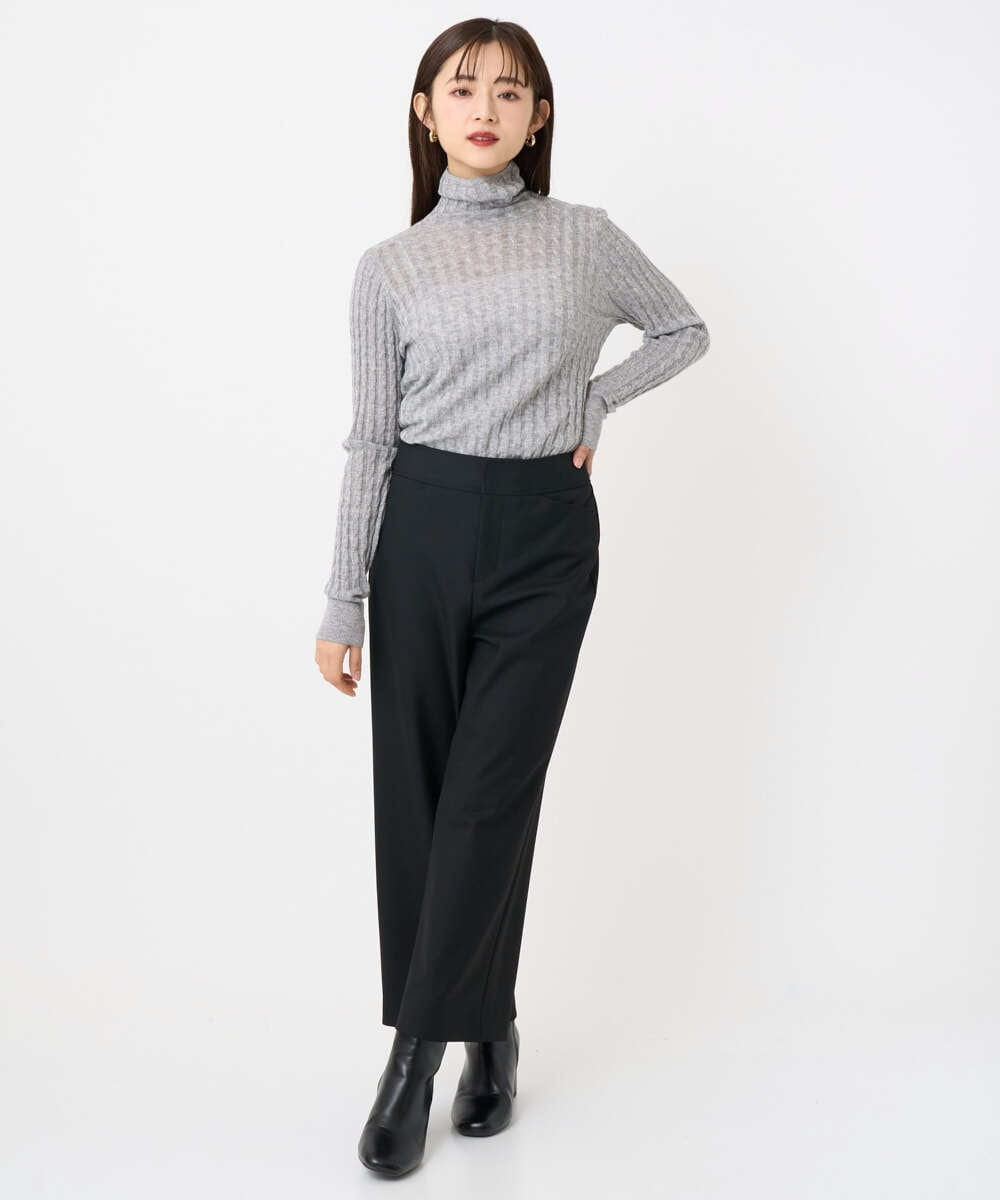 F6LAD28180 MICHEL KLEIN(小さいサイズ)(メゾン ドゥ サンク) [小さいサイズ][定番人気]ストレッチ裏起毛ワイドパンツ ライトグレー