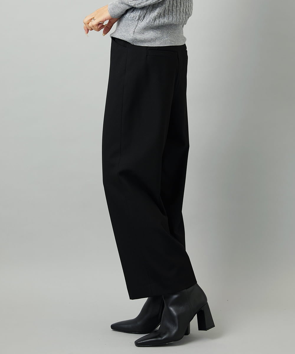 F6LAD28180 MICHEL KLEIN(小さいサイズ)(メゾン ドゥ サンク) [小さいサイズ][定番人気]ストレッチ裏起毛ワイドパンツ ライトグレー
