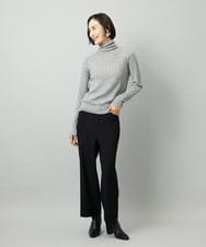 F6LAD28180 MICHEL KLEIN(小さいサイズ)(メゾン ドゥ サンク) [小さいサイズ][定番人気]ストレッチ裏起毛ワイドパンツ ライトグレー