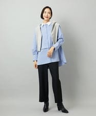 F6LAD28180 MICHEL KLEIN(小さいサイズ)(メゾン ドゥ サンク) [小さいサイズ][定番人気]ストレッチ裏起毛ワイドパンツ ライトグレー