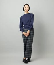 F6LAD28180 MICHEL KLEIN(小さいサイズ)(メゾン ドゥ サンク) [小さいサイズ][定番人気]ストレッチ裏起毛ワイドパンツ ライトグレー