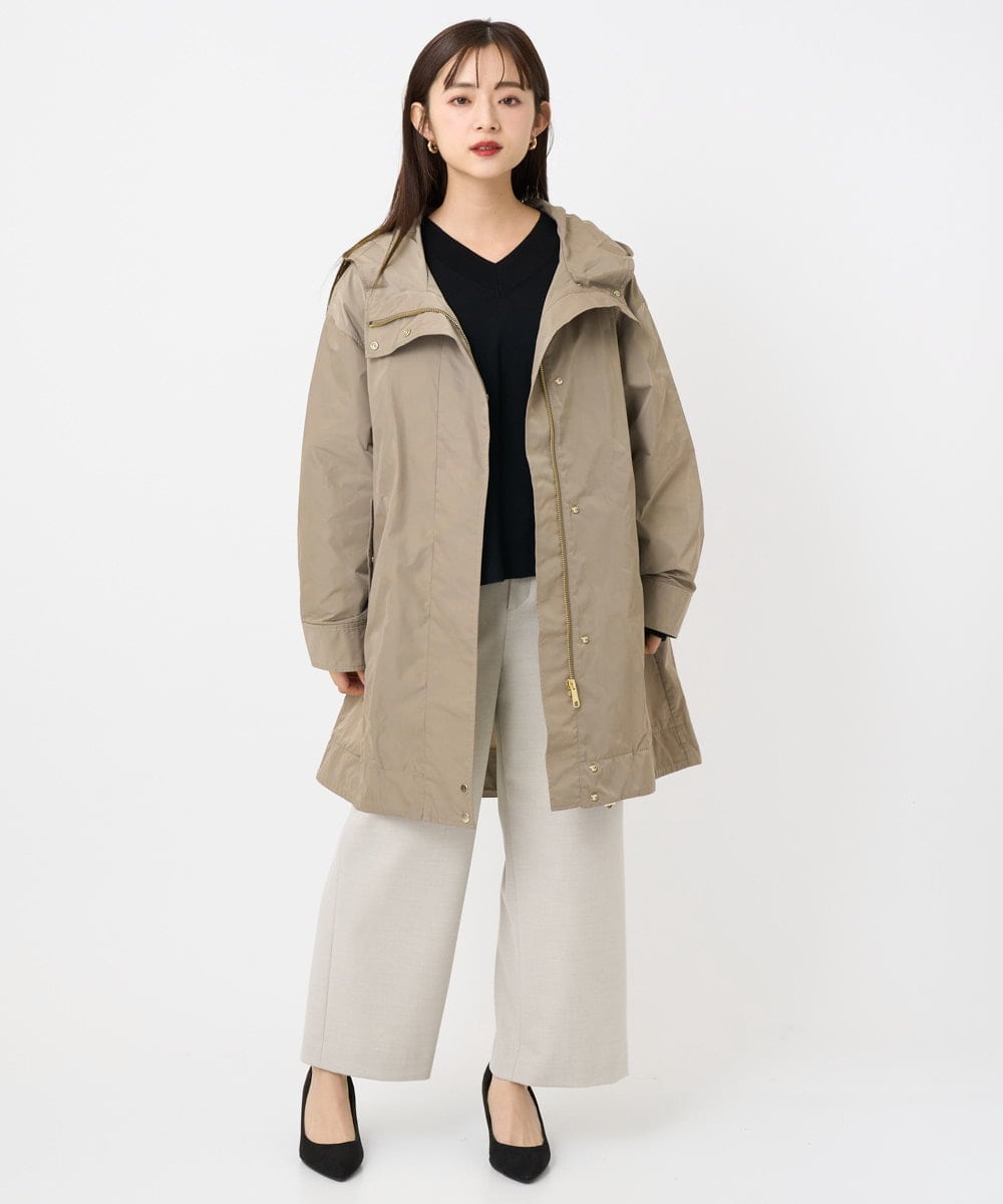 F6LAD28180 MICHEL KLEIN(小さいサイズ)(メゾン ドゥ サンク) [小さいサイズ][定番人気]ストレッチ裏起毛ワイドパンツ ライトグレー