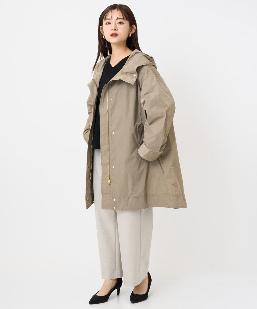 F6LAD28180 MICHEL KLEIN(小さいサイズ)(メゾン ドゥ サンク) [小さいサイズ][定番人気]ストレッチ裏起毛ワイドパンツ ライトグレー