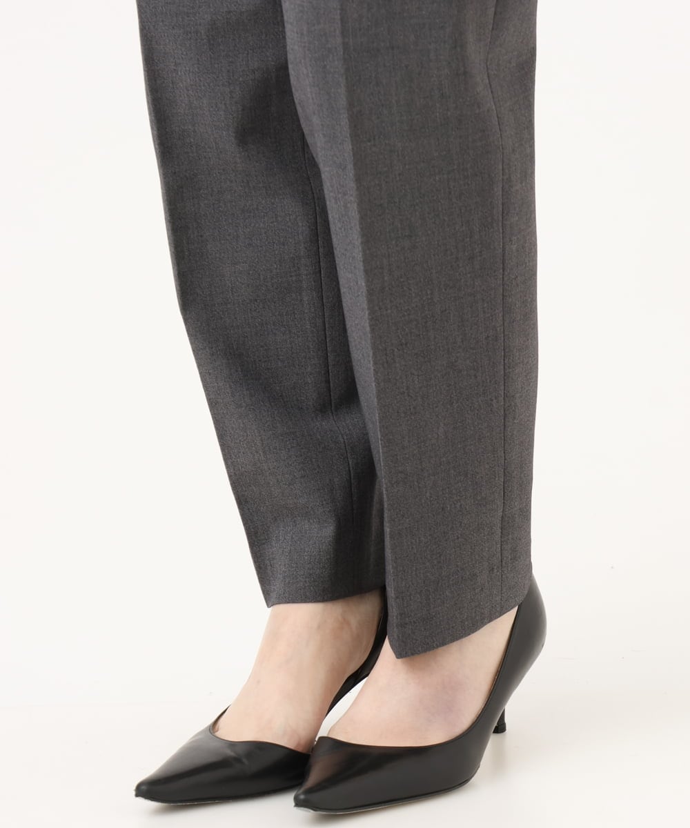 F6LAG03260 MICHEL KLEIN(小さいサイズ)(メゾン ドゥ サンク) 【小さいサイズ】[セットアップ対応]ストレッチテーパードパンツ グレー