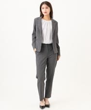 F6LAG03260 MICHEL KLEIN(小さいサイズ)(メゾン ドゥ サンク) 【小さいサイズ】[セットアップ対応]ストレッチテーパードパンツ グレー