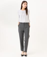 F6LAG03260 MICHEL KLEIN(小さいサイズ)(メゾン ドゥ サンク) 【小さいサイズ】[セットアップ対応]ストレッチテーパードパンツ グレー