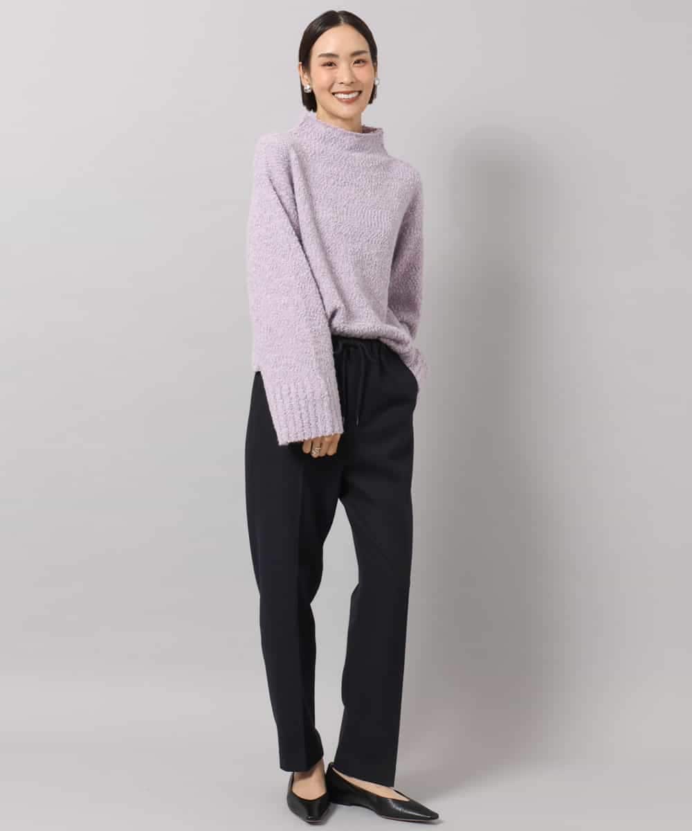 F6LAG50260 MICHEL KLEIN(小さいサイズ)(メゾン ドゥ サンク) [小さいサイズ]両面起毛テーパードパンツ ダークグレー