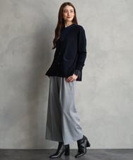 F6LAG51270 MICHEL KLEIN(小さいサイズ)(メゾン ドゥ サンク) [小さいサイズ]パイピングワイドパンツ ネイビー