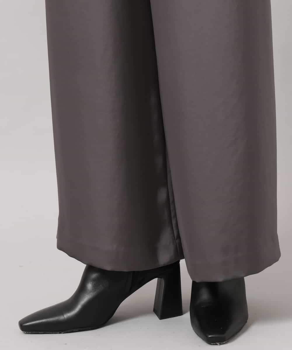 F6LAG52250 MICHEL KLEIN(小さいサイズ)(メゾン ドゥ サンク) [小さいサイズ]サテンワイドパンツ グレー