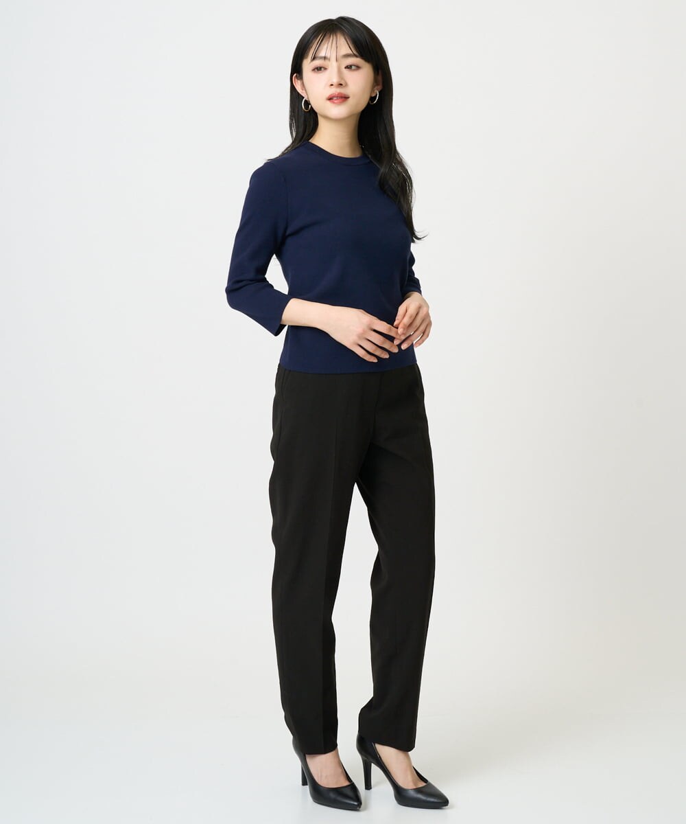 F6LDD01260 MICHEL KLEIN(小さいサイズ)(メゾン ドゥ サンク) [小さいサイズ][セットアップ対応]テーパードパンツ グレー