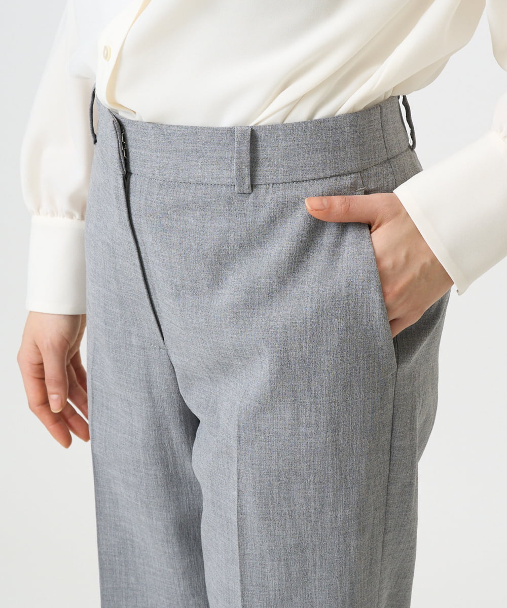 F6LDD01260 MICHEL KLEIN(小さいサイズ)(メゾン ドゥ サンク) [小さいサイズ][セットアップ対応]テーパードパンツ グレー