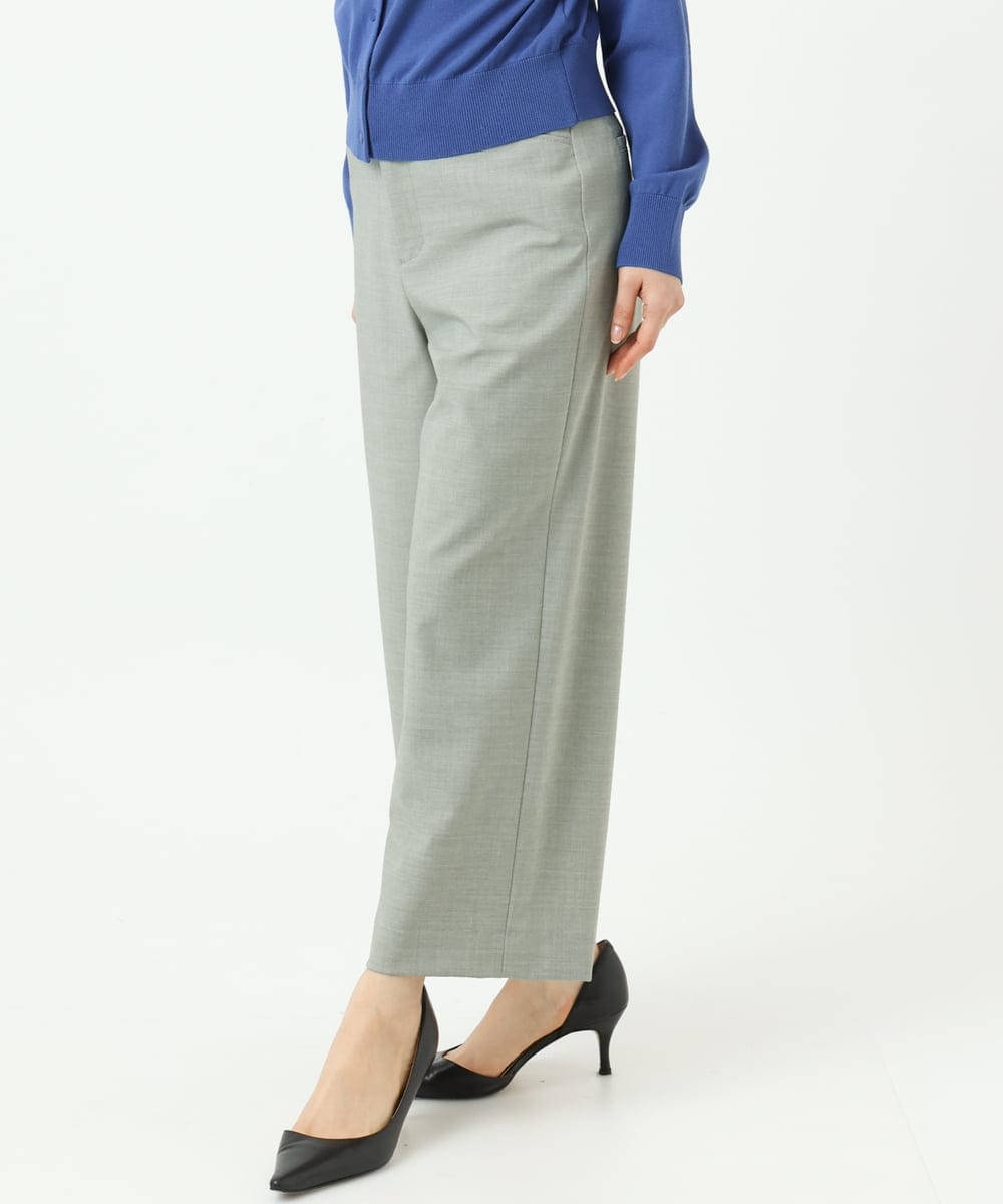 F6LDD11230 MICHEL KLEIN(小さいサイズ)(メゾン ドゥ サンク) [小さいサイズ][2WAYストレッチ]定番ワイドパンツ ライトグレー
