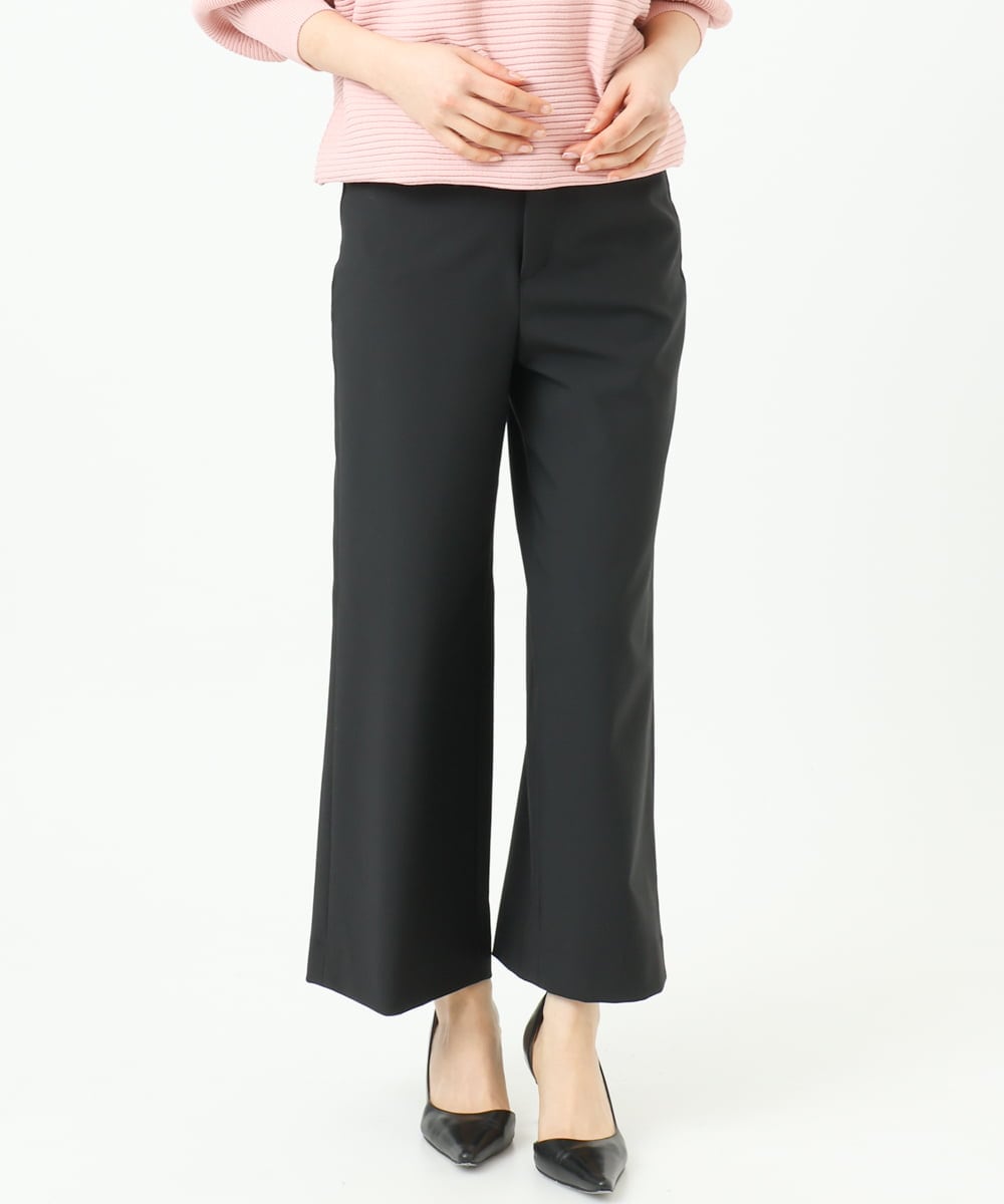 F6LDD11230 MICHEL KLEIN(小さいサイズ)(メゾン ドゥ サンク) [小さいサイズ][2WAYストレッチ]定番ワイドパンツ ライトグレー