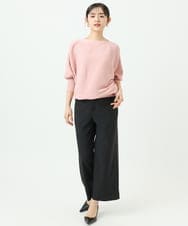 F6LDD11230 MICHEL KLEIN(小さいサイズ)(メゾン ドゥ サンク) [小さいサイズ][2WAYストレッチ]定番ワイドパンツ ライトグレー